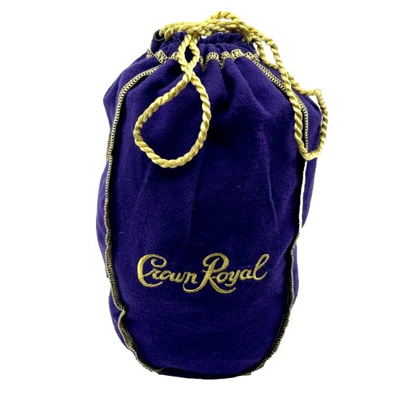 CROWN ROYAL Purple + Gold Drawstring Bag 7" - Picture 3 of 10